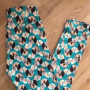 Lularoe French Bulldog Leggings OS, NWT Nonsmoking